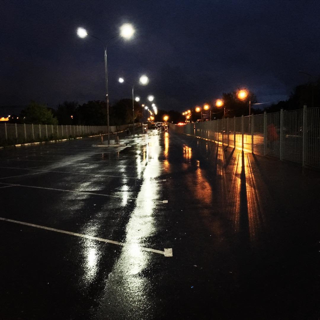 ночная дорога мост фото