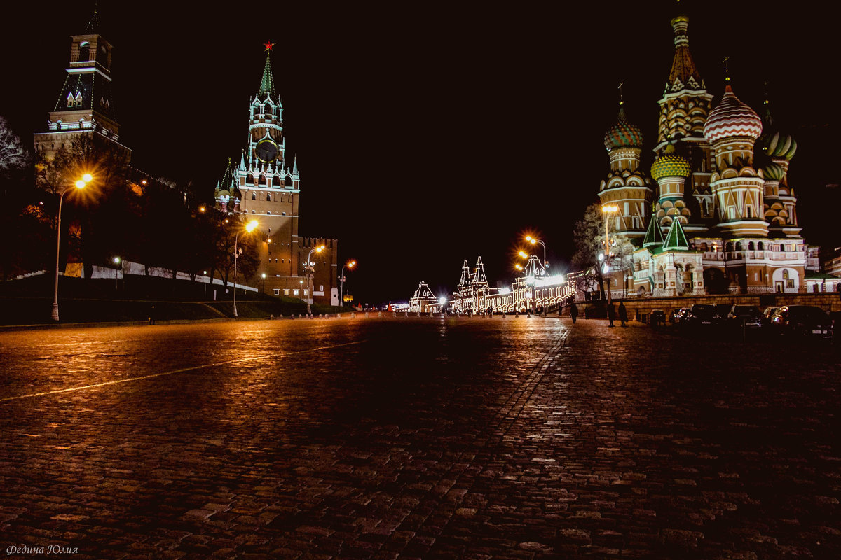 москва вечером фото