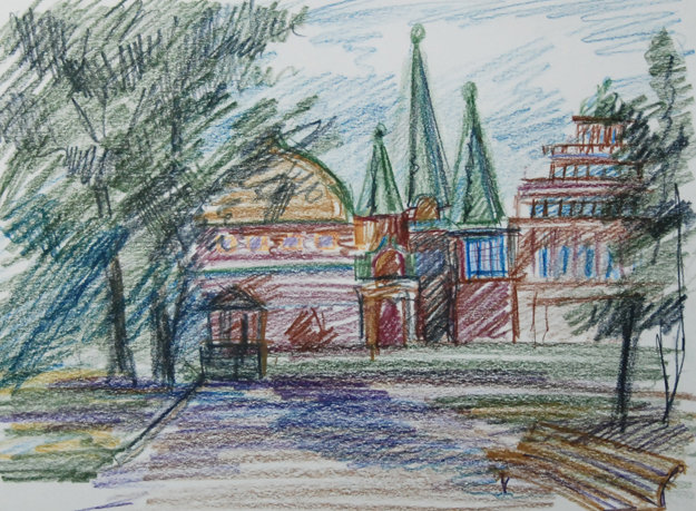 картина городской пейзаж фото
