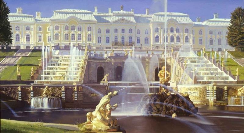 петергоф фонтаны фото