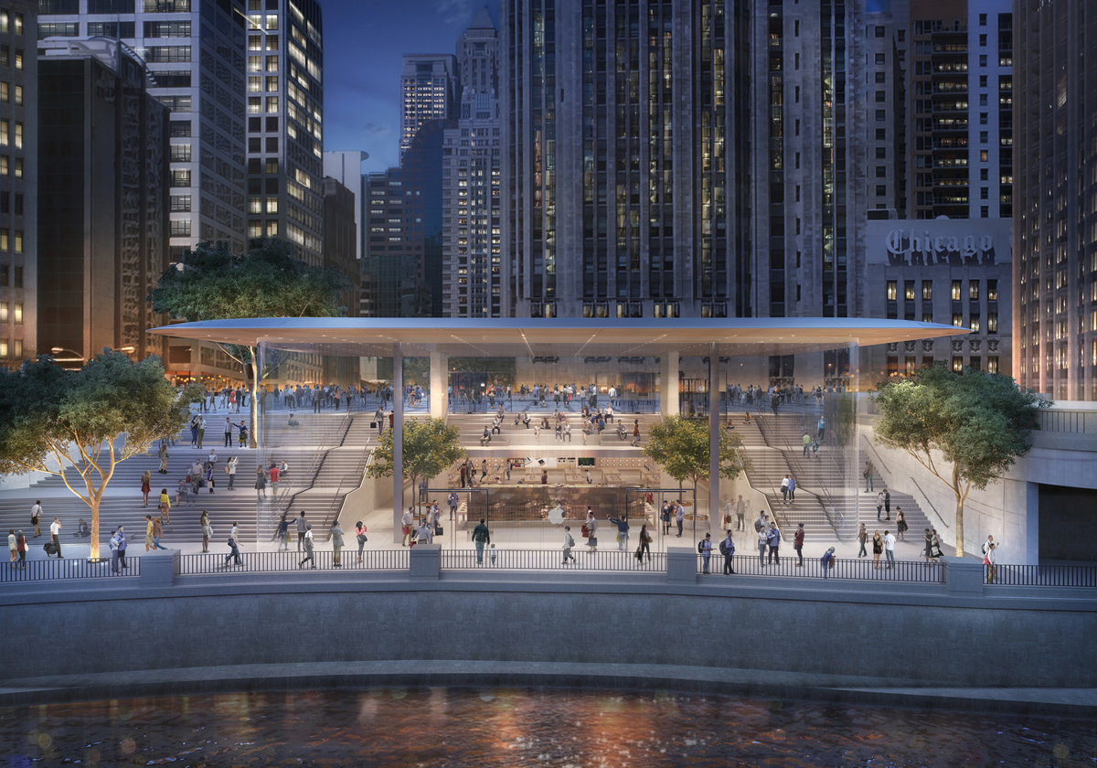 apple store в чикаго (сша) фото