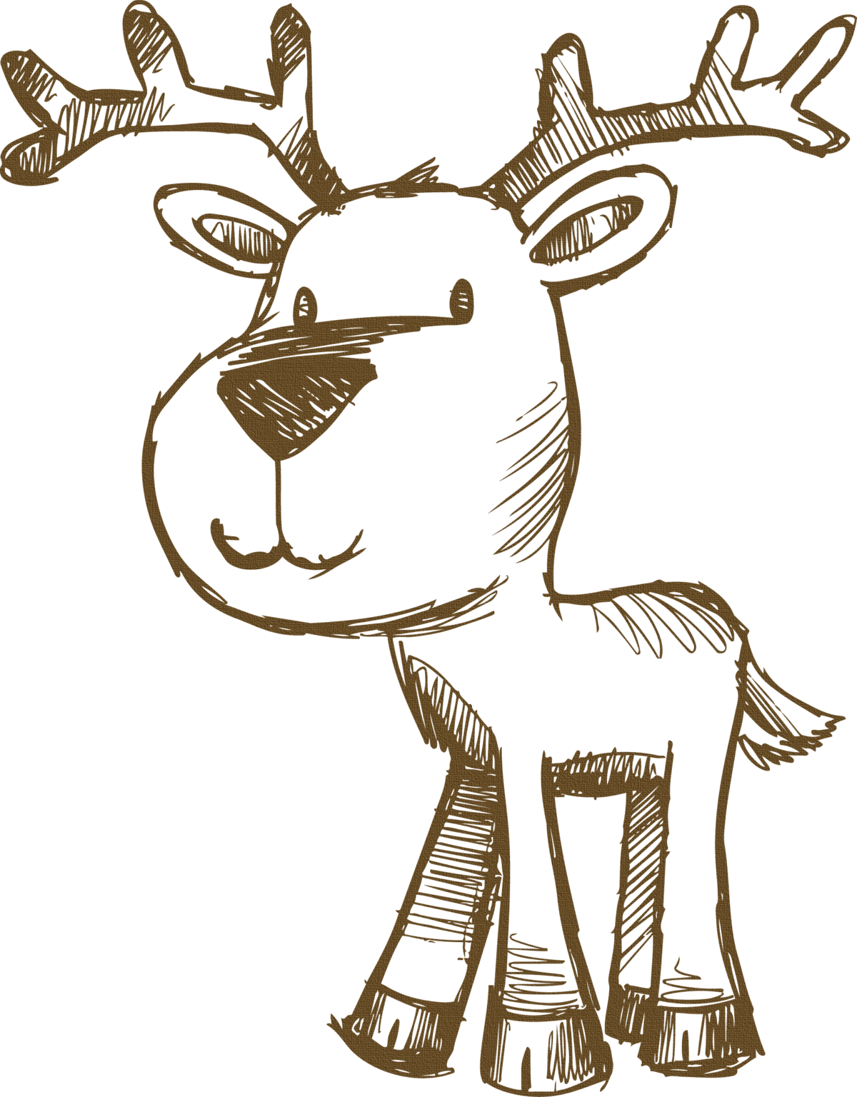 Картинка черно белая олень для детей