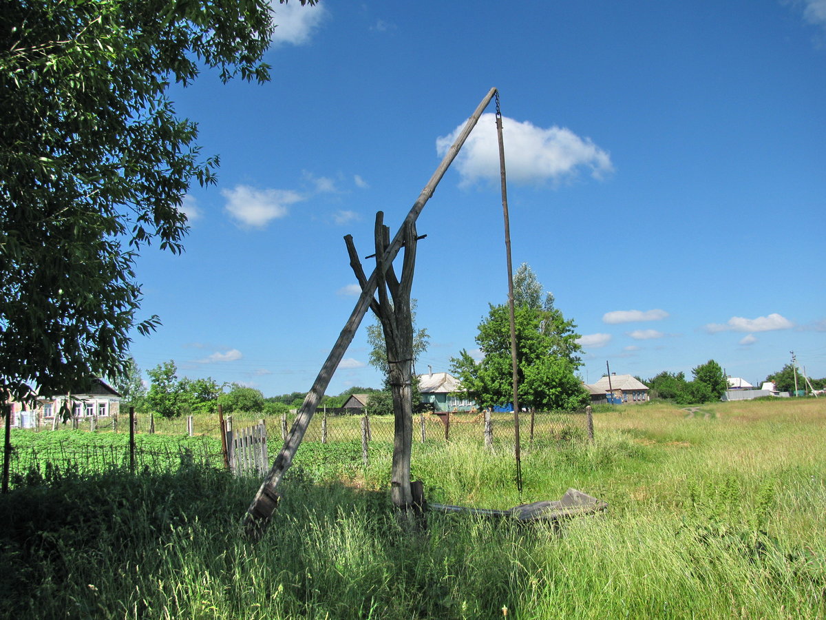 Дом с колодцем журавлем