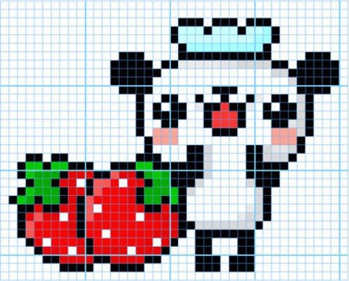 рисунок по клеточка фото