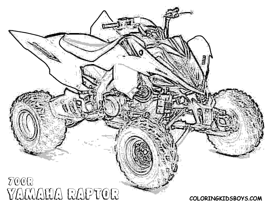 four-wheelers coloring pages ... Raptor 700r atv 4 wheeler -