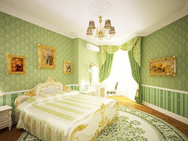 интерьер спальни в классическом стиле фото