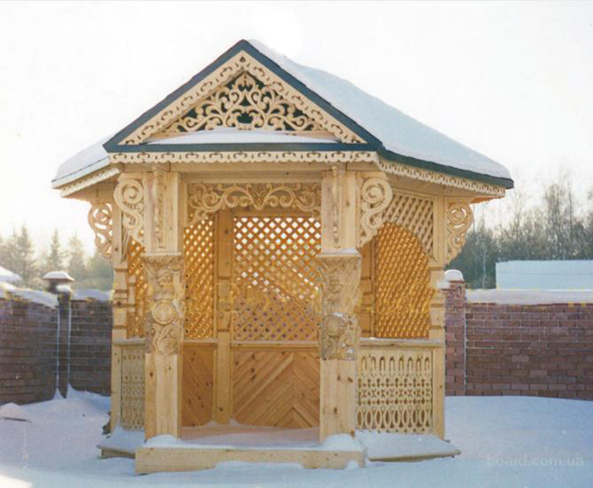 резные беседки из дерева фото
