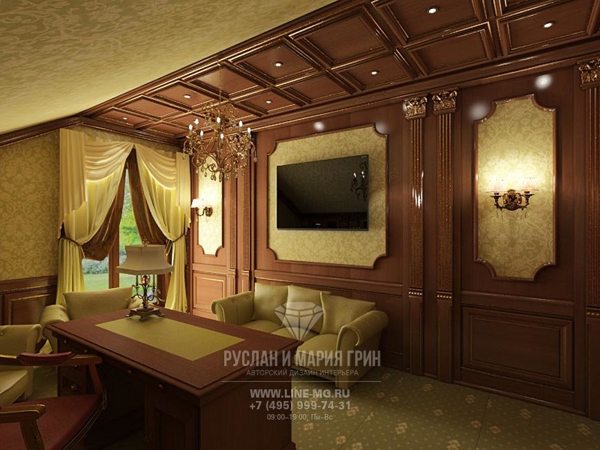 интерьер кабинета в доме фото