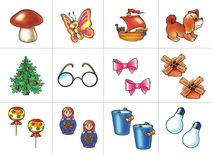 Карточки с разным количеством предметов картинки для распечатки