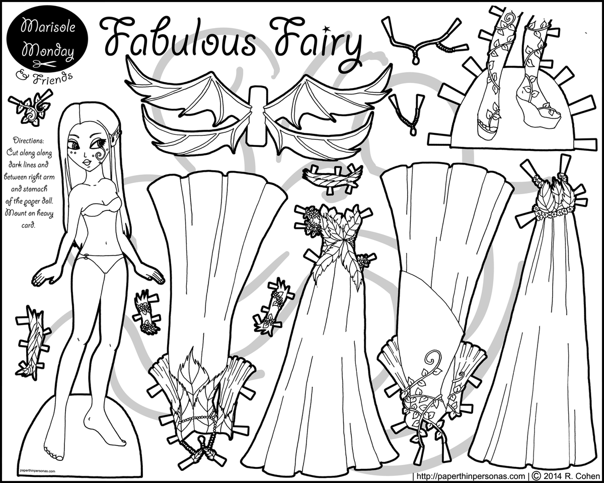 Paper Doll Coloring Pages - Coloring Pages Kids 2019