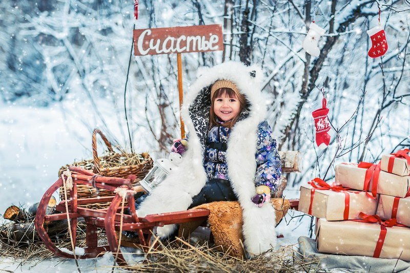 детская зимняя фотосессия фото
