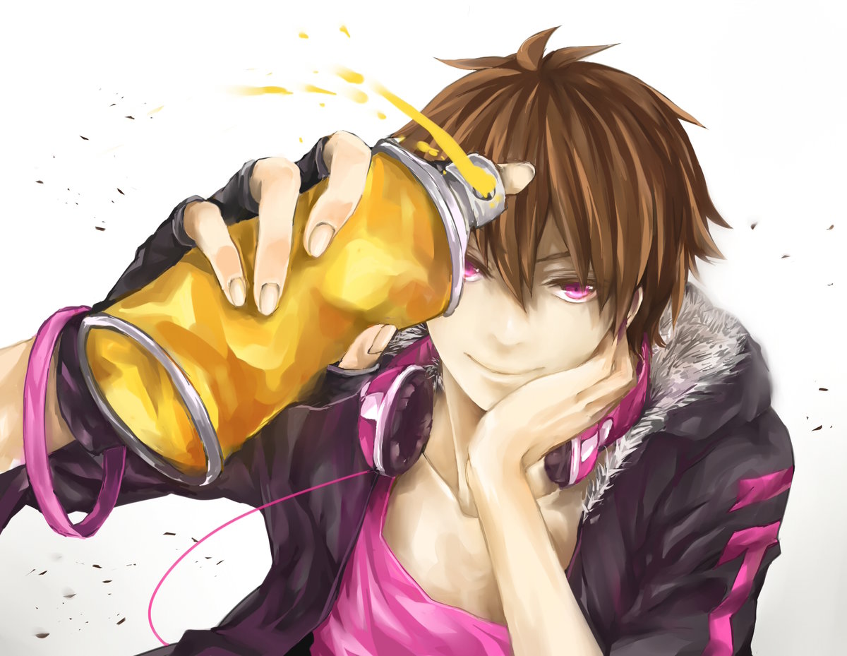 Крутые аниме картинки на аву для парней в наушниках