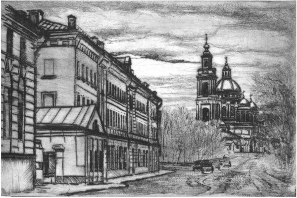 городской пейзаж в графике фото