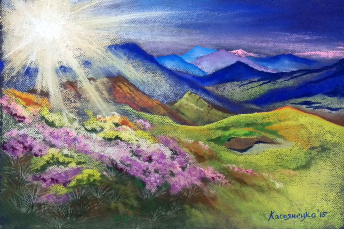Красивые картинки пастелью пейзажи