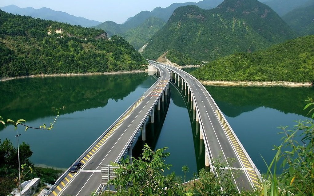 мост вдоль реки в китае фото