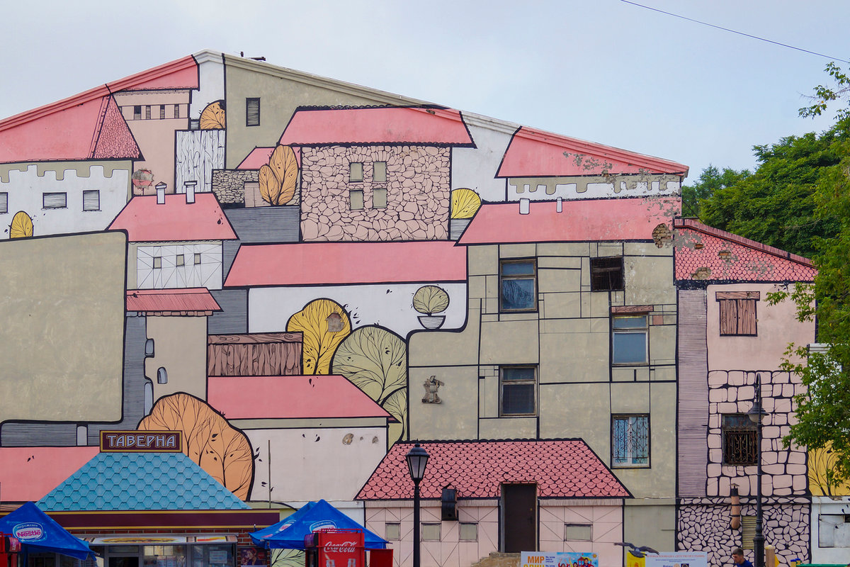 граффити на стене дома фото