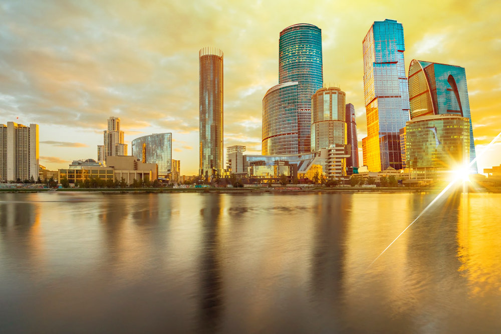 москва сити 8к фото