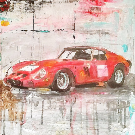 ferrari картины старых машин фото