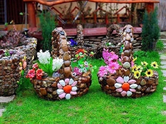 украшение участка на даче фото
