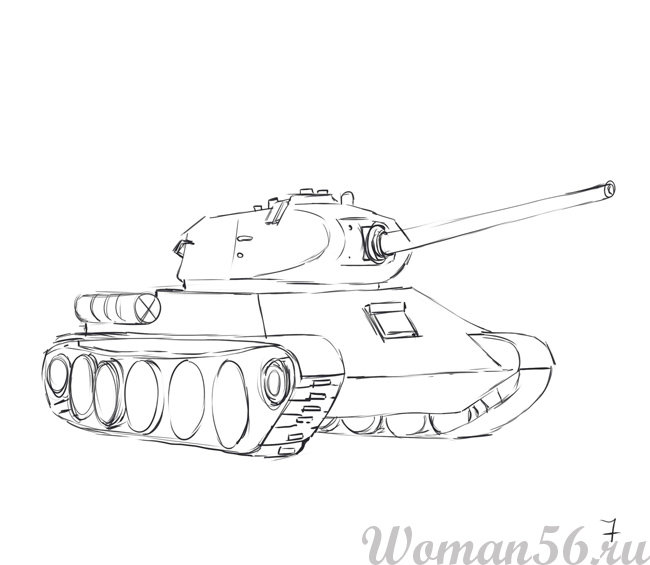Танк т134 рисунок
