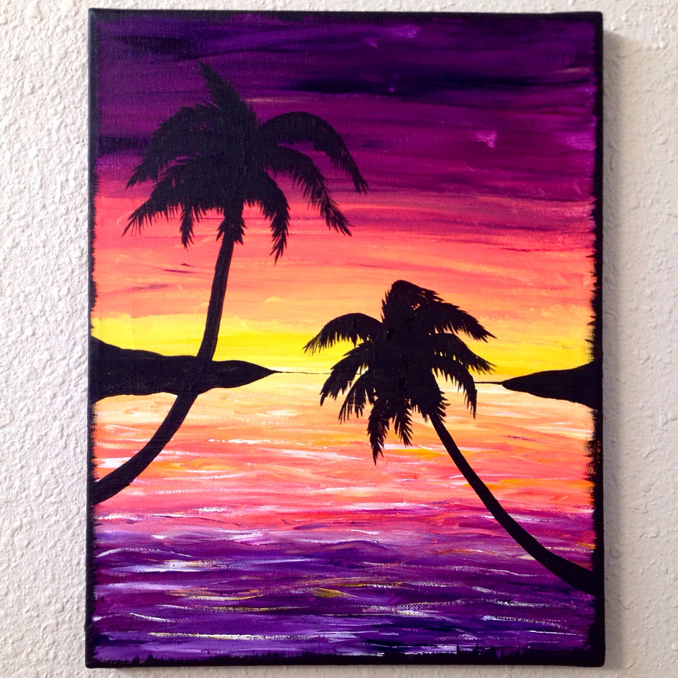 Beach Sunset Painting Ideas