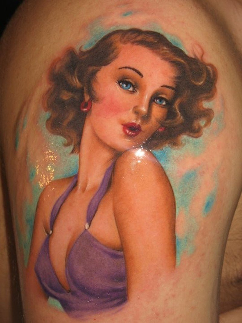 Vintage girls tattoos