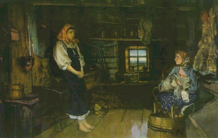 василий максимов крестьянская изба 1869 фото