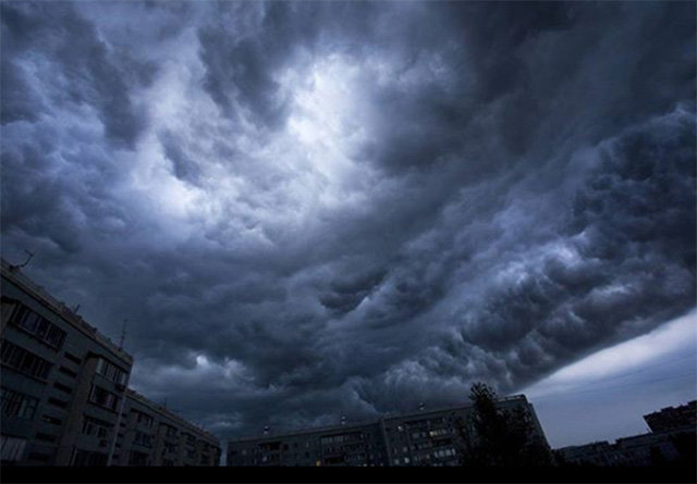 небо над городом фото