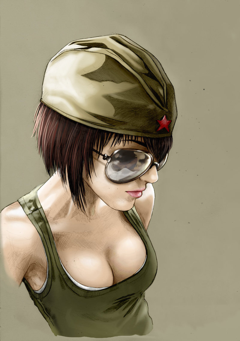 Девушки в военном картинки нарисованные