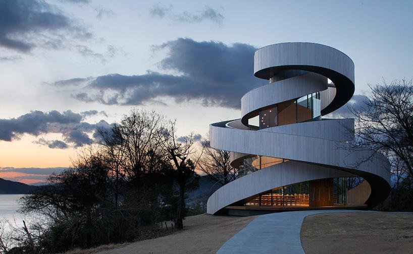 часовня ribbon chapel (хиросима, япония) nap architects фото