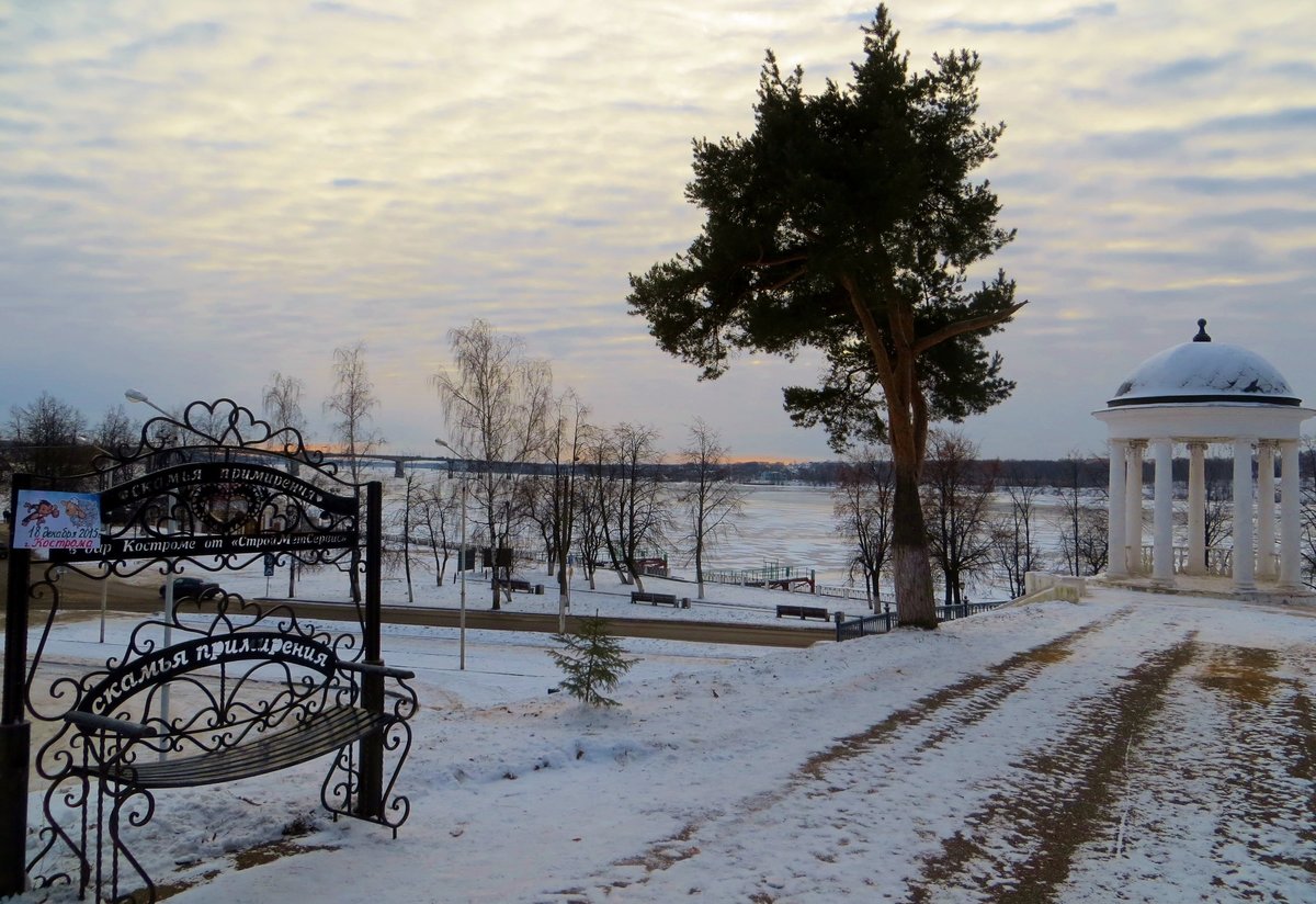кострома беседка островского зима фото