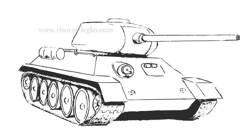 танк т 34 рисунок фото