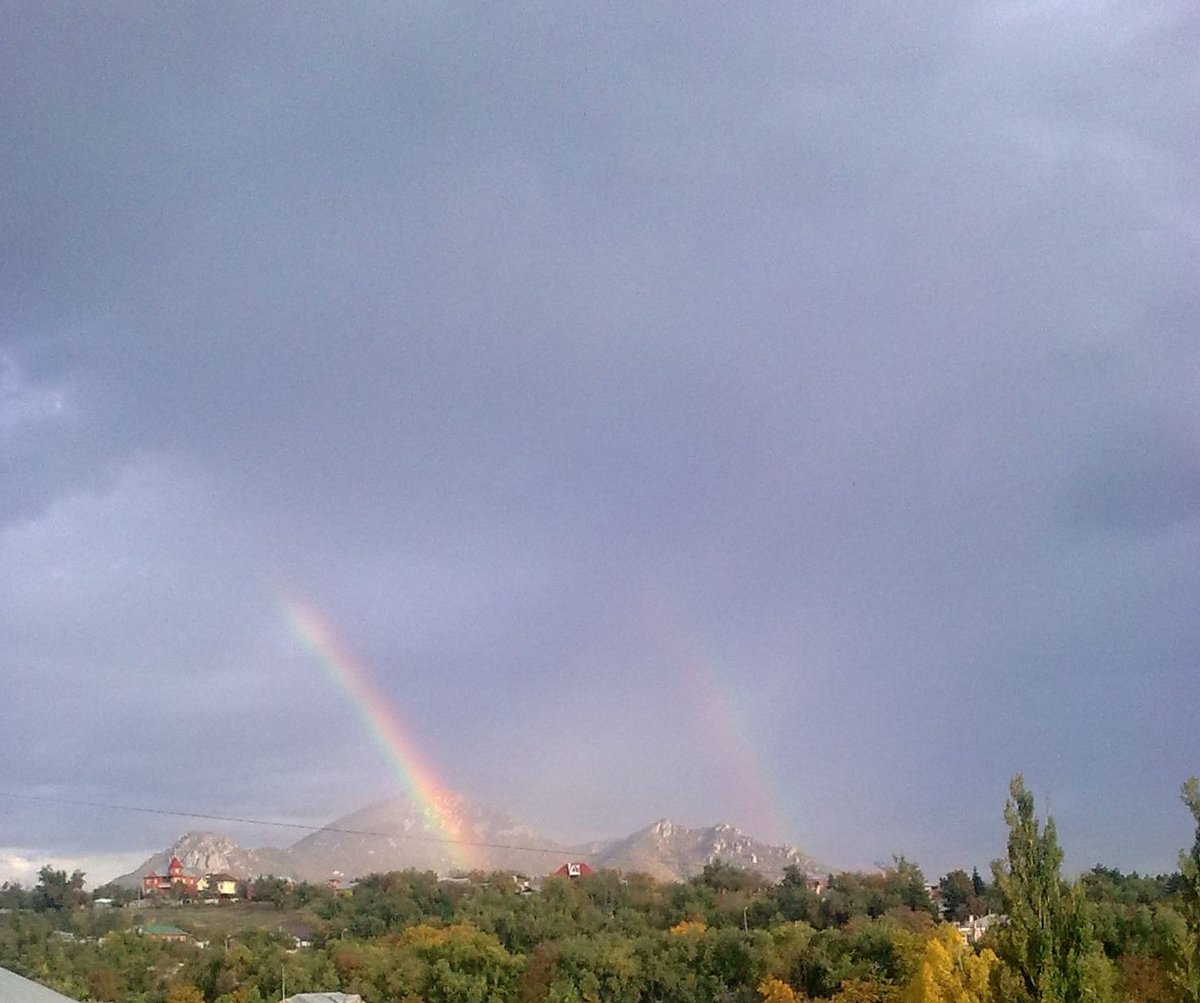 двойная радуга фото