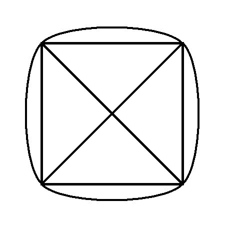 Как нарисовать круг не отрывая руки с точкой в центре