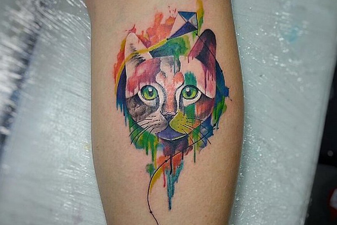 кошка тату фото