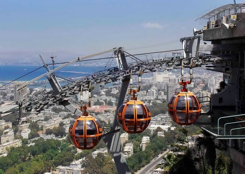 канатная дорога хайфа cable car фото