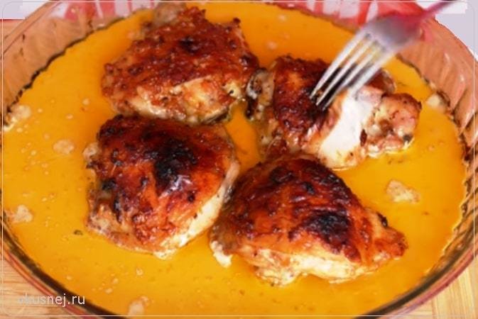 куриное бедро в духовке фото