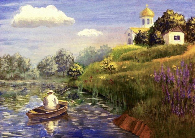 художник мельников александр картина деревня фото