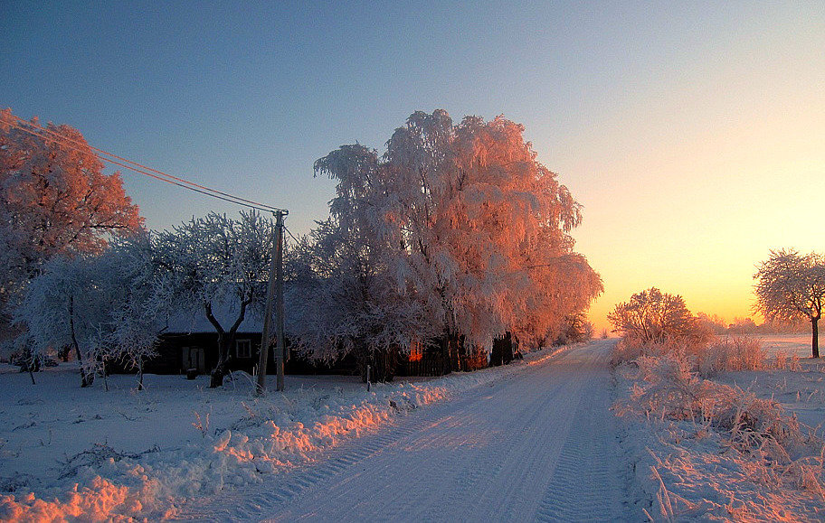 фотографии не сложного зимнего пейзажа фото
