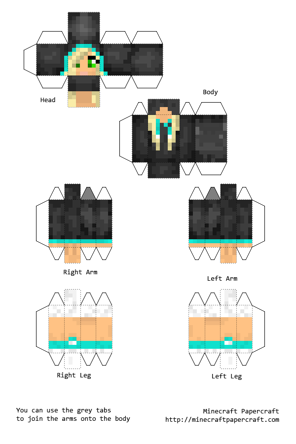 майнкрафт из бумаги схемы скинов #7