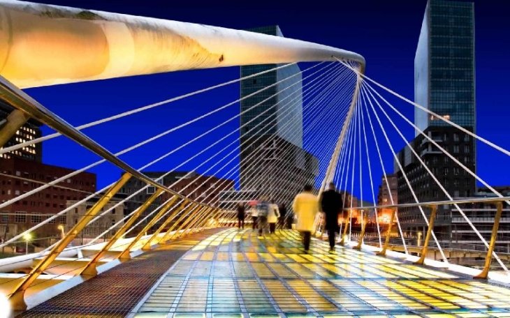 мост субисури бильбао испания фото