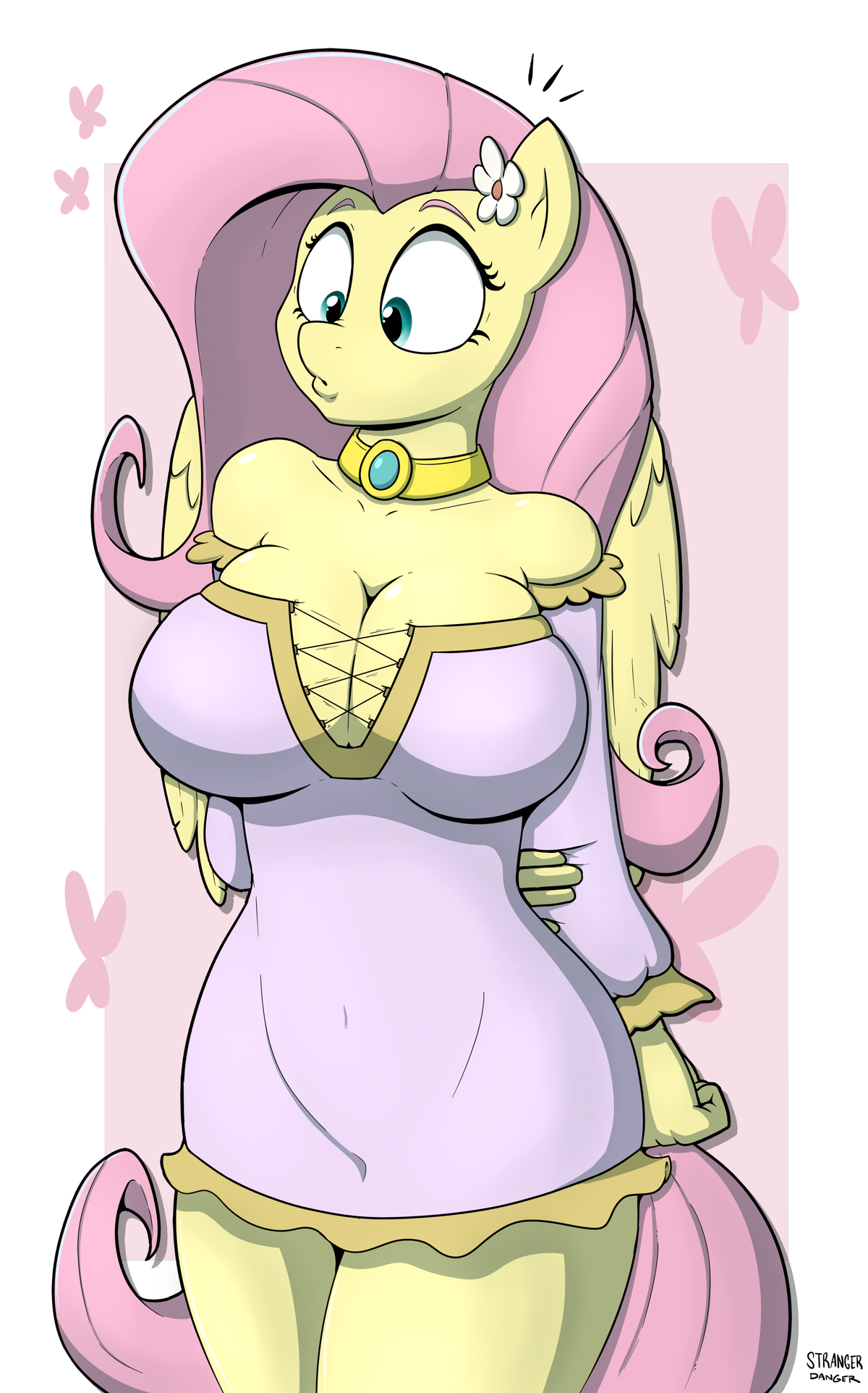 fluttershy clothes anthro фото