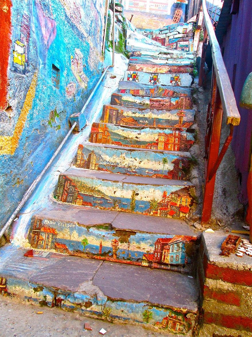 граффити на лестнице фото
