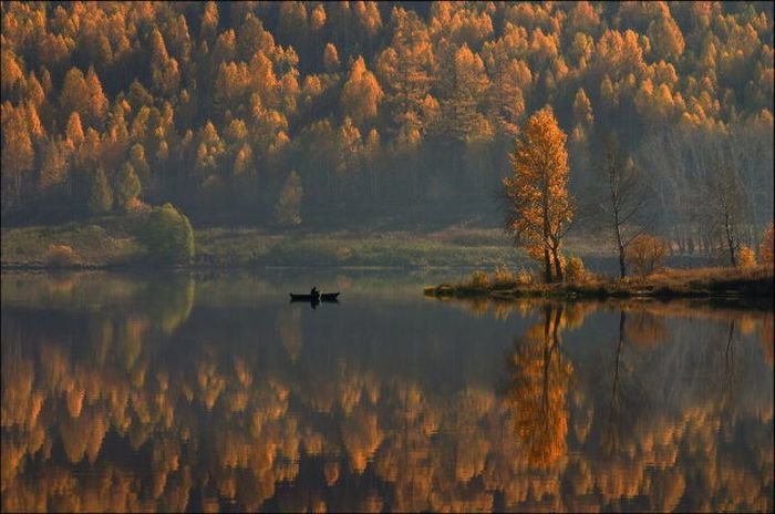 осеннее озеро фото
