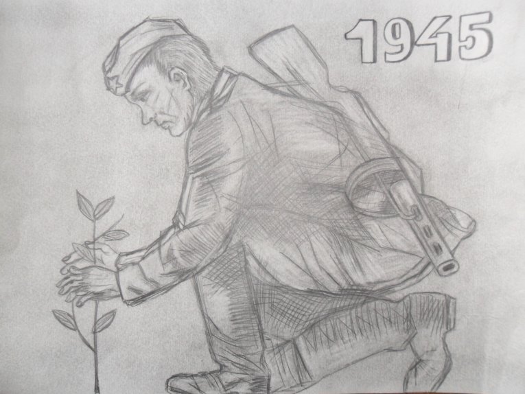 Картинки войны простым карандашом