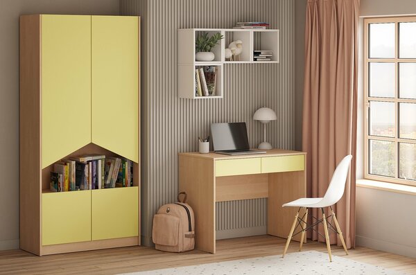 Письменный стол Пенни-1 Plywood Mustard