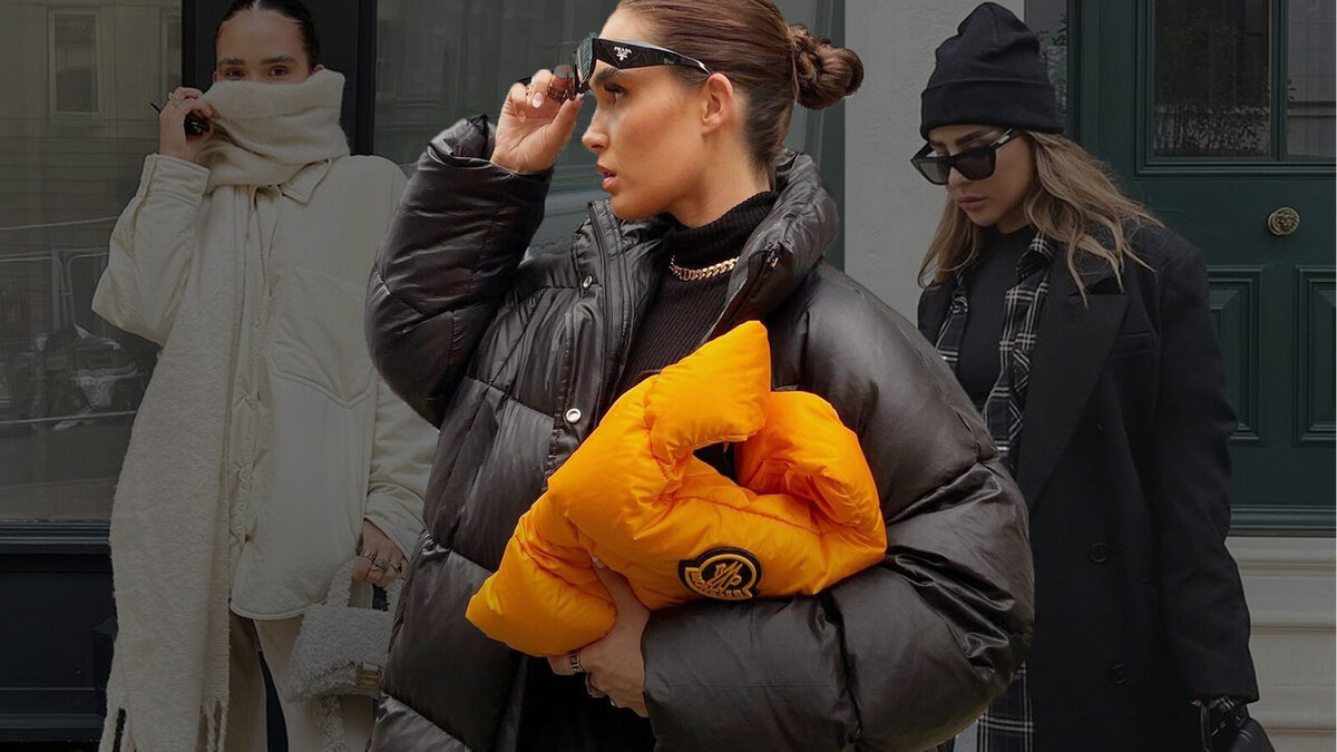 Какие сумки носить с пуховиком?