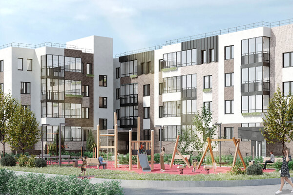 Срок сдачи ЖК «Новая история» — 3 квартал 2025 года. Всего 8 четырехэтажных кирпич-монолитных зданий с лифтами и закрытыми дворами без машин и случайных людей.