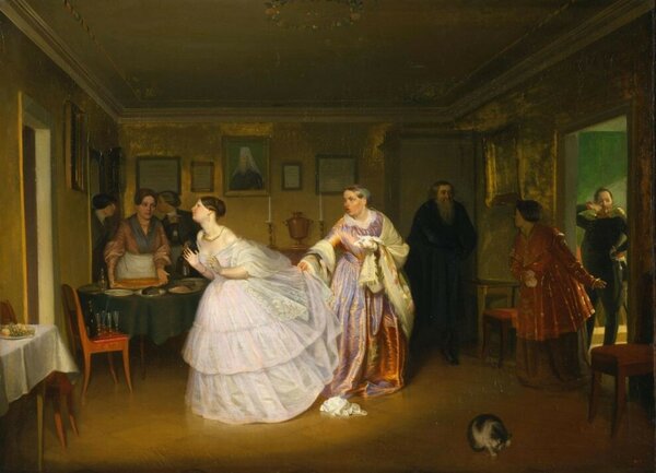 Павел Федотов. «Сватовство майора», около 1851 года, Государственный Русский музей, Санкт-Петербург © Public domain