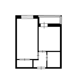 Квартира 32,8 м², 1-комнатная - изображение 1